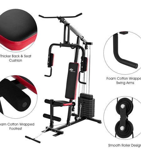 Multifunction Cross Trainer Workout Machine Strength Training Fitness Exercise