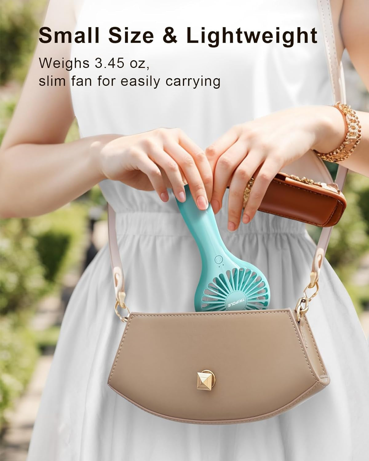 Mini Handheld Fan Battery Operated Small Personal Portable Fan Speed Adjustable USB Rechargeable Fan Cute Design Powerful Eyelash Fan for Stylish Kids Girls Women Men Indoor Outdoor Travelling