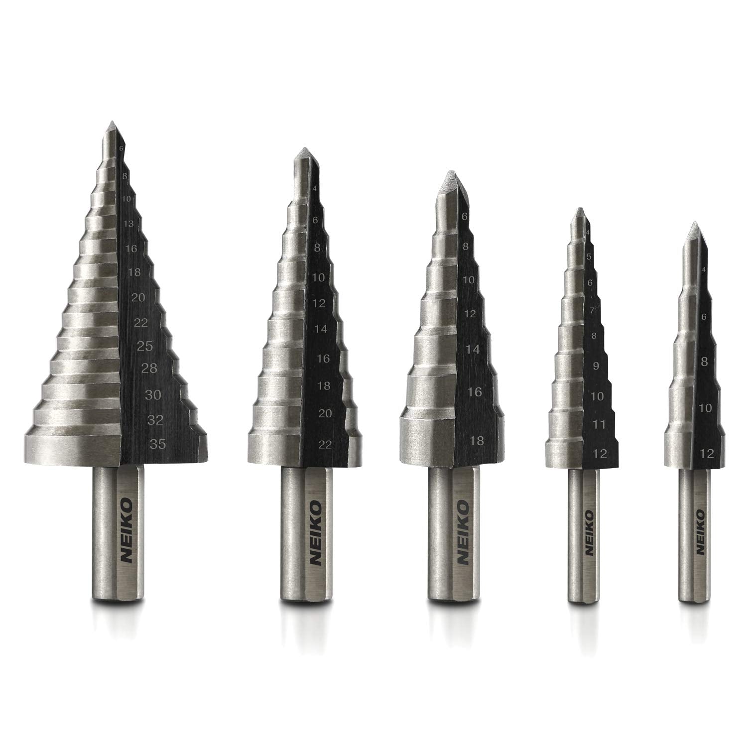 10198A Step Drill Bit Set | 5 Piece | Metric/Mm | High Speed Steel