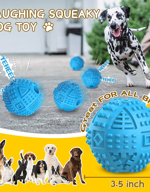 Load image into Gallery viewer, Dog Balls Treat Dispensing Dog Toys, Dog Toys for Aggressive Chewers Large Breed, Squeaky Dog Chew Toys for Large Dogs, Natural Rubber Dog Puzzle Toys, Tough IQ Dog Treat Balls
