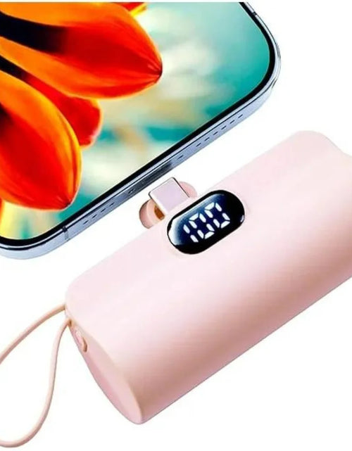 Load image into Gallery viewer, Mini Power Bank,Capsule Power Phone Charger 5500Mah,Portable Charger with Dual USB-C Ports for Iphone 15/15 Plus/15 Pro/15 Pro Max/Android Phone/Samsung/Moto/Lg Etc (White)
