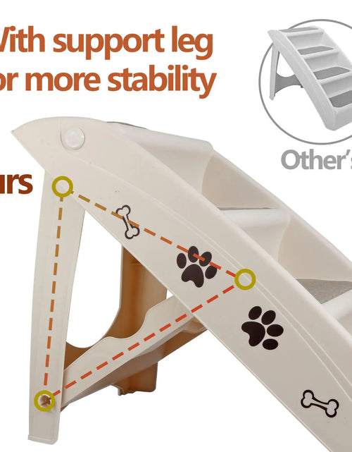 Load image into Gallery viewer, Foldable Dog Ramp Pet Stairs Steps for Smaller Pickup Travel Ladder MAX 100 Lbs
