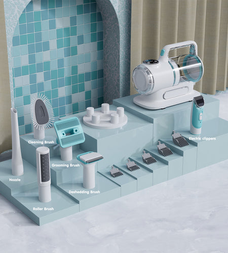 Dog Grooming Kit Vacuum, 6 in 1 Pet Grooming Vacuum, 11000PA Dog Clippers for Grooming, Dog Vacuum for Shedding Grooming, Suction 99% Dog Hair, Low Noise Pet Vacuum Grooming Kit for Dog Cat