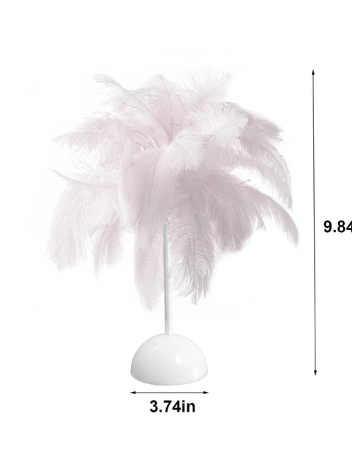 Load image into Gallery viewer, Feather Lamp,Lamps for Night Stands,Nightstand Lamp, Bedroom Table Lamp, Decorations for Bedroom, Mother&#39;S Day Gifts(White)
