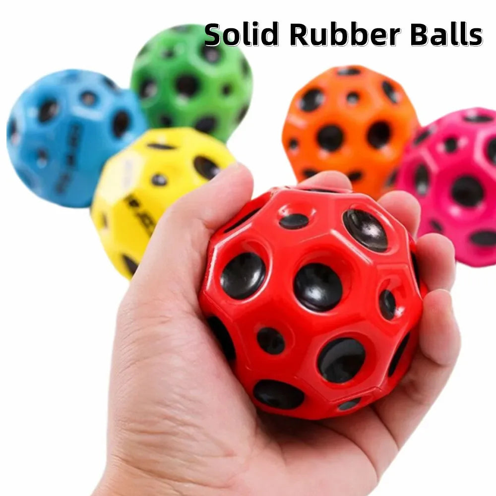 1/3Pcs/Lot High Bounce Moon Ball Interaction Bouncy Ball Soft Flash Ball Jumping Rubber Ball for Children Kids Outdoor Beach Toy