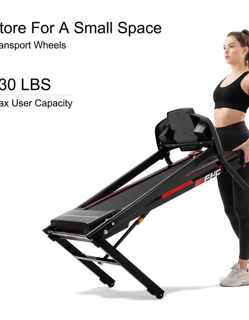 Load image into Gallery viewer, Folding Treadmill with Adjustable Incline, 3.5HP Foldable Treadmills for Home, 330LBS Weight Capacity, Walking Pad Walking Jogging Running Exercise Machine with Bluetooth &amp; Pulse Monitor
